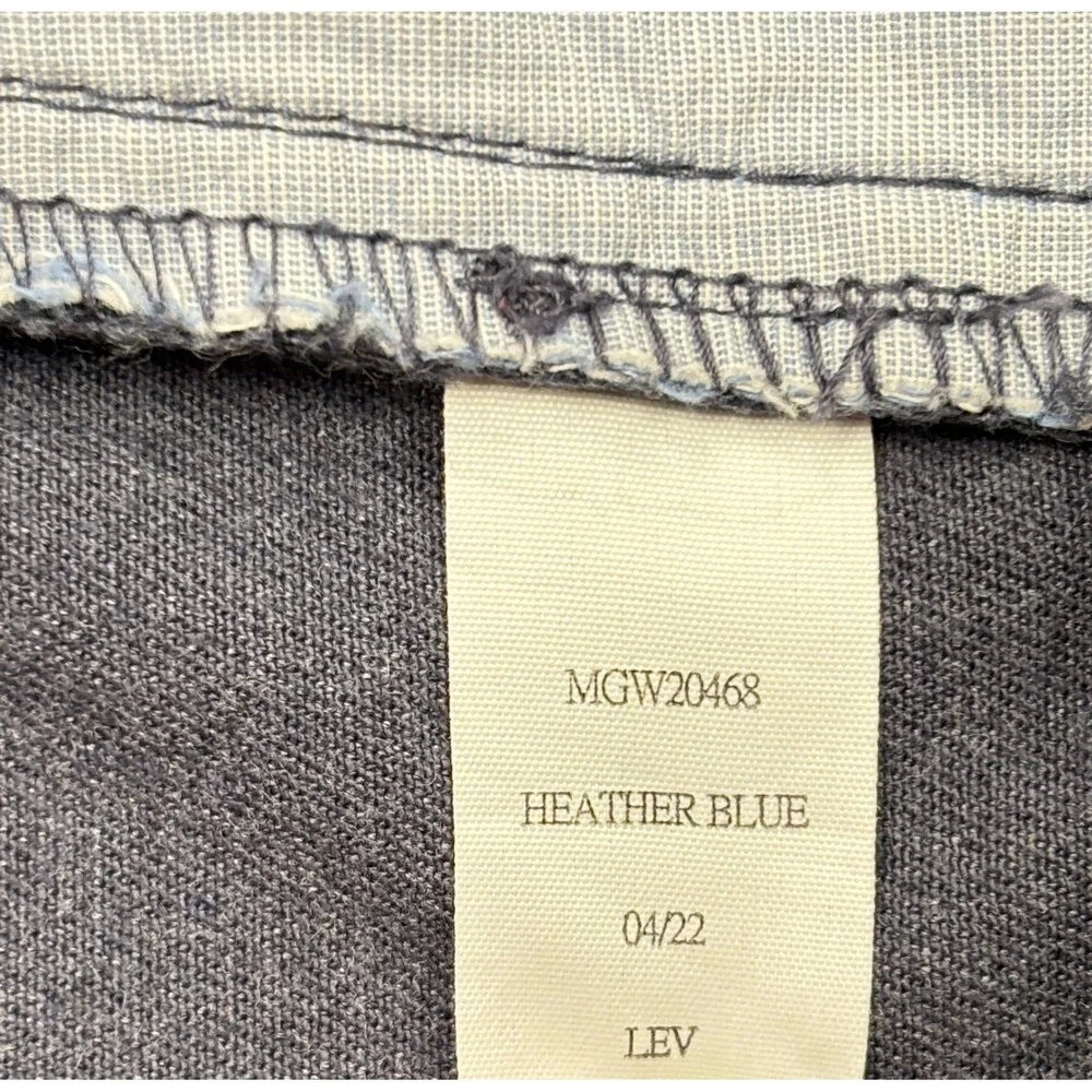 Hawker Rye Mens Heather Blue Chino‎ Shorts Size 44x11 Stretch Cotton MGW20468